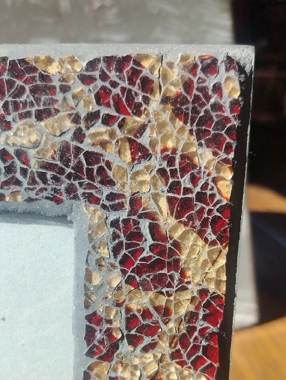 Mosaic Designer Wine and Gold Decorative Photo Frame With